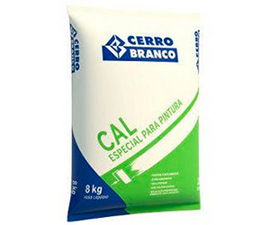 Cal para Pintura 8kg c/ fixador Cerro Branco - Cód. 8265 (Sc)