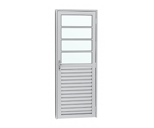 PORTA CRV ALUMINIO MISTA 4 VIDROS LISO 80 X 210CM DIREITA R.4,7 NOBRE REF 600380 - (CÓD. 34887)