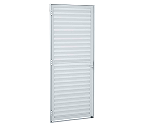 PORTA CRV ALUMINIO VENEZIANA 80 X 210CM ESQUERDA R4.7 NOBRE REF 600358 - (CÓD. 37465)